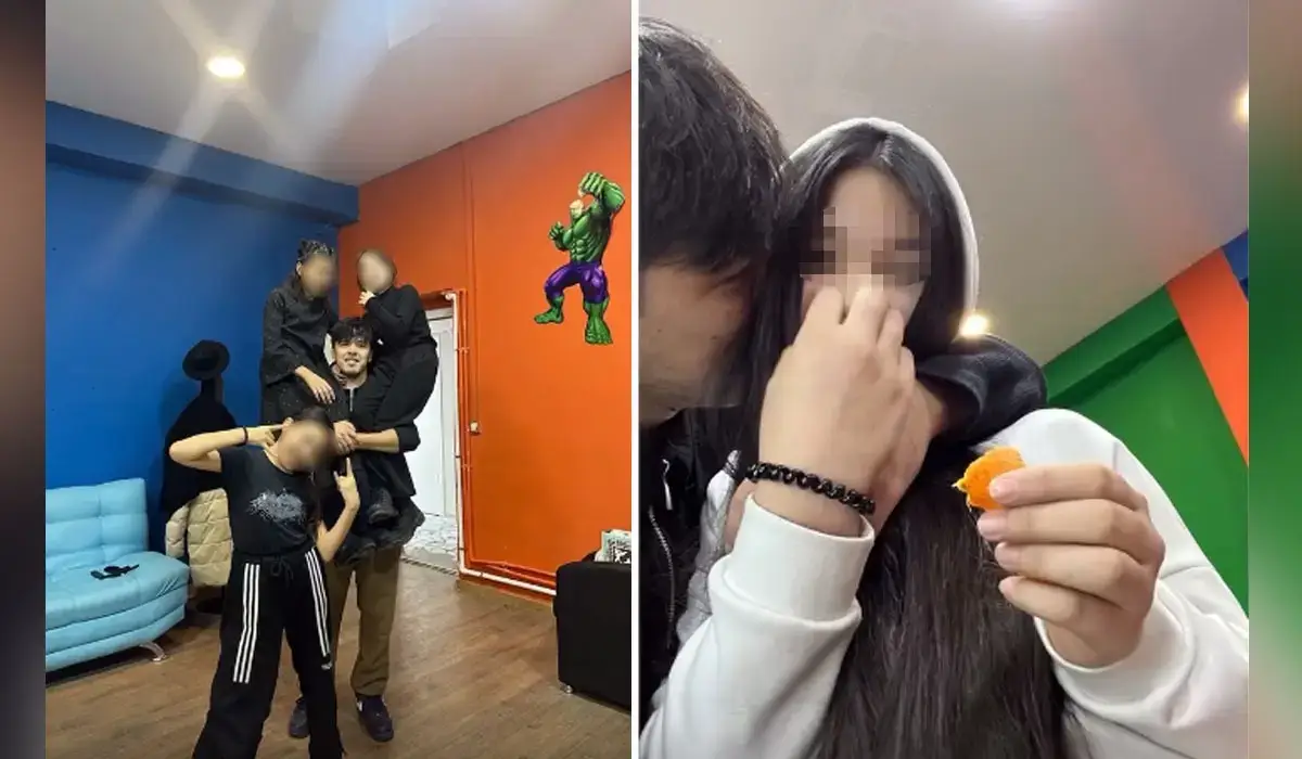 Оқушы қыздармен құшақтасып суретке түскен еркектің қылығы ақтауға келе ме?