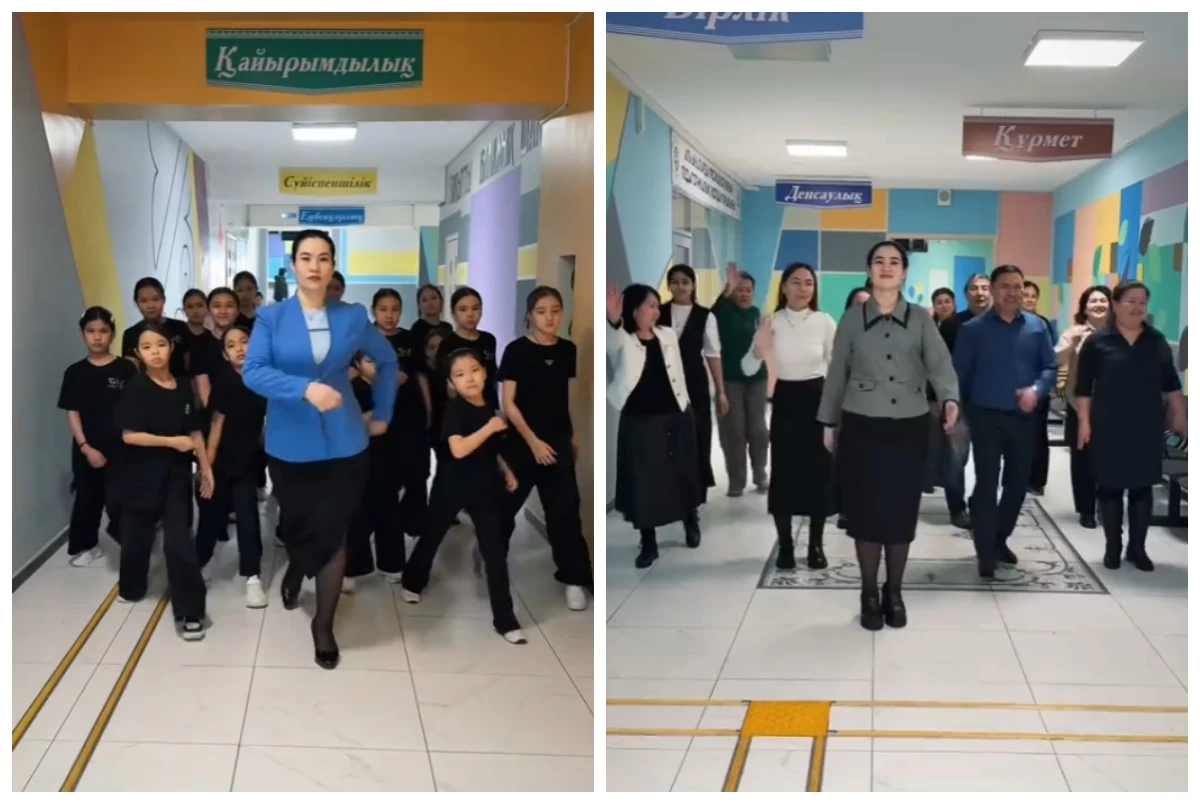 "Оқушылармен бір vibe-тамын": Желіде тренд түсірген мектеп директоры жұрттың ықыласына бөленді