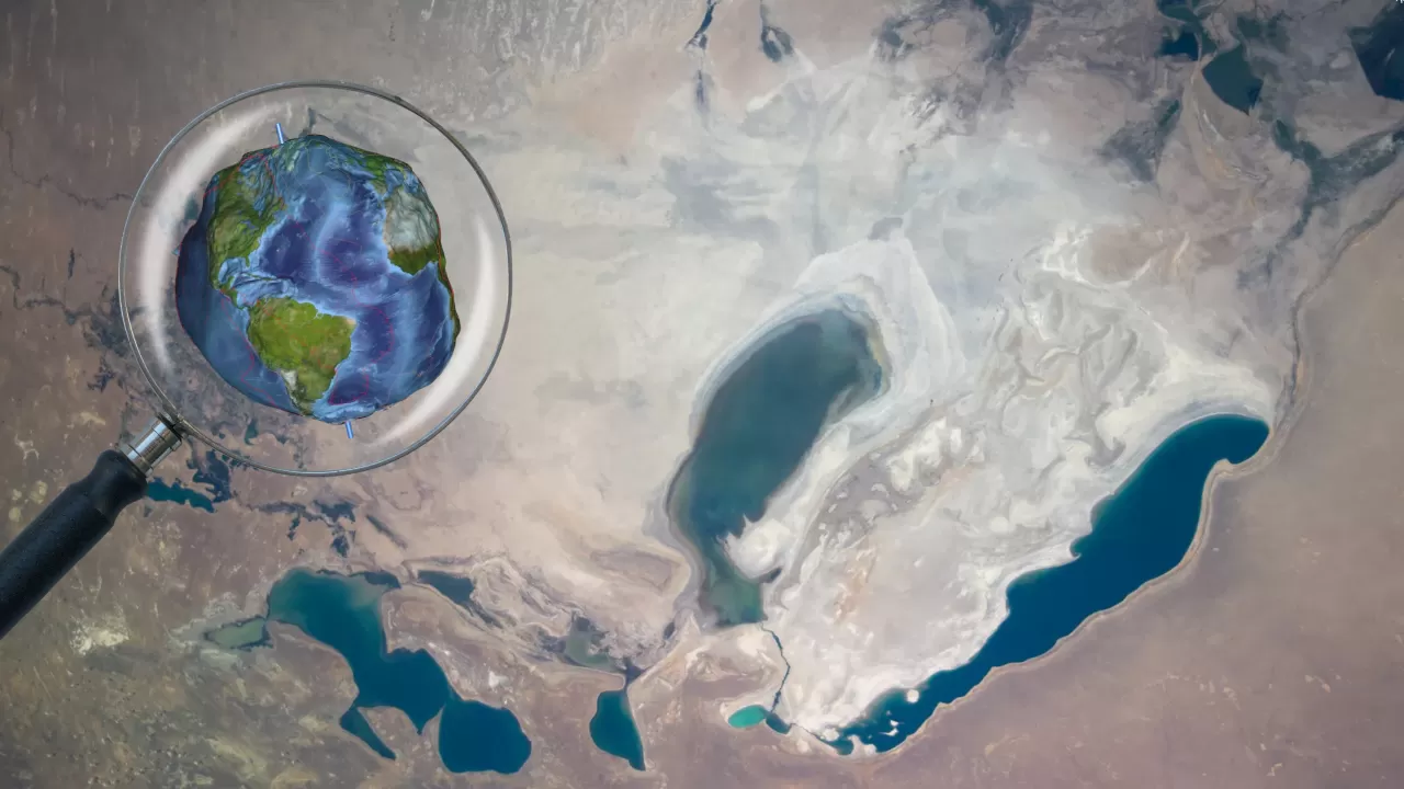 Аралдың түбінен қорқынышты құбылысты байқалды