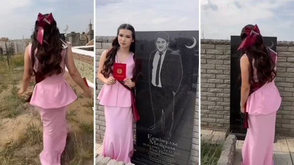 Аттестатымен әкесінің басына барған мектеп түлегі сынға қалды