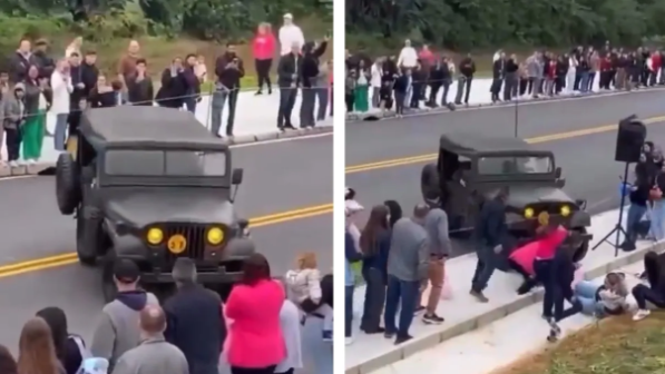 Парад кезінде жүргіншілерге соғылып, бірнеше адам жарақаттанған