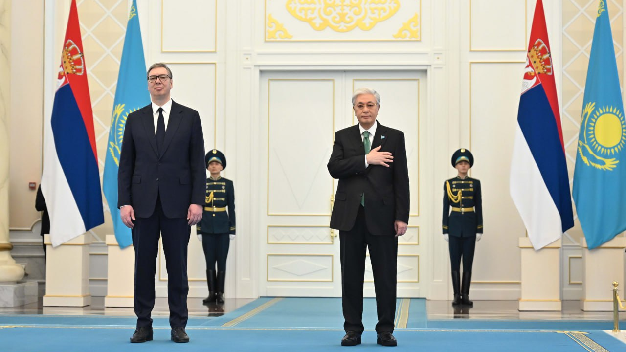Қасым-Жомарт Тоқаев Сербия Президенті Александр Вучичті қарсы алды