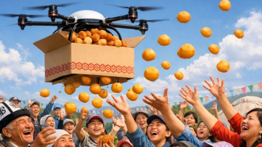 Бүгін Қарағандыда аспаннан бауырсақ "жауады"