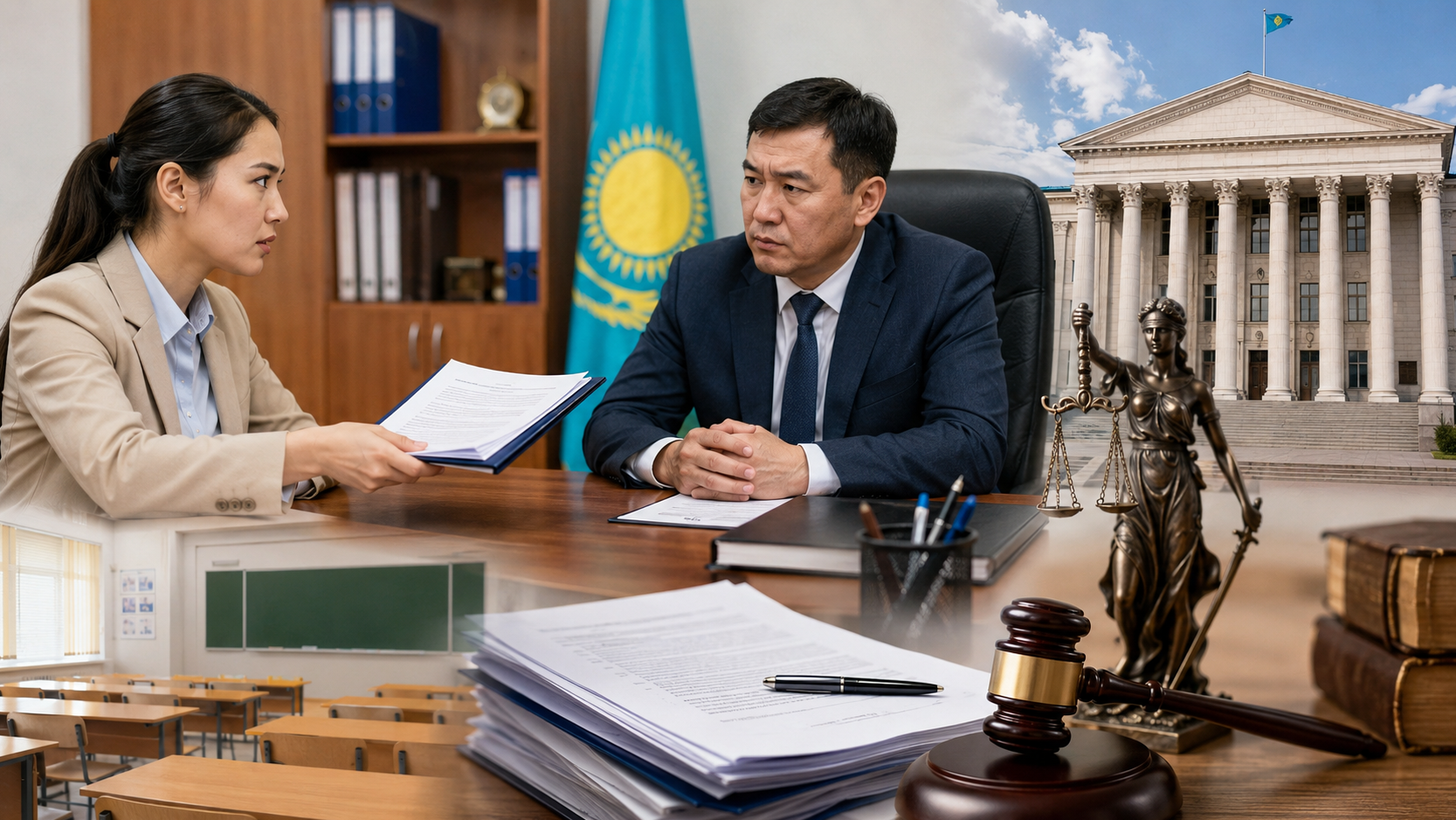 Мұғалім директорды сотқа бере алады, егер...