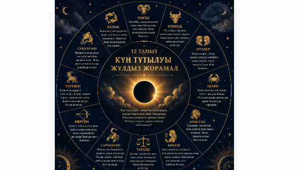 Жұдыз жорамал: 12 тамыздағы Күн тұтылуы кімнің өмірін түбегейлі өзгертеді?
