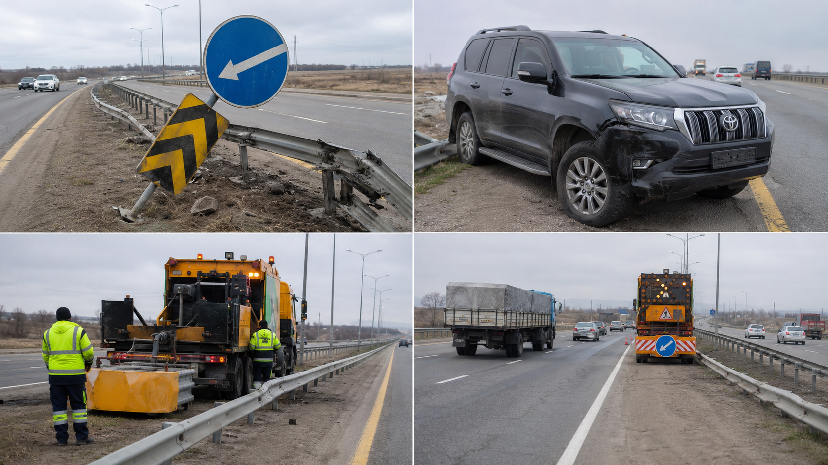 Астана–Щучинск тасжолында жүргізуші рөлде ұйықтап кетіп, жол апатына ұшырады