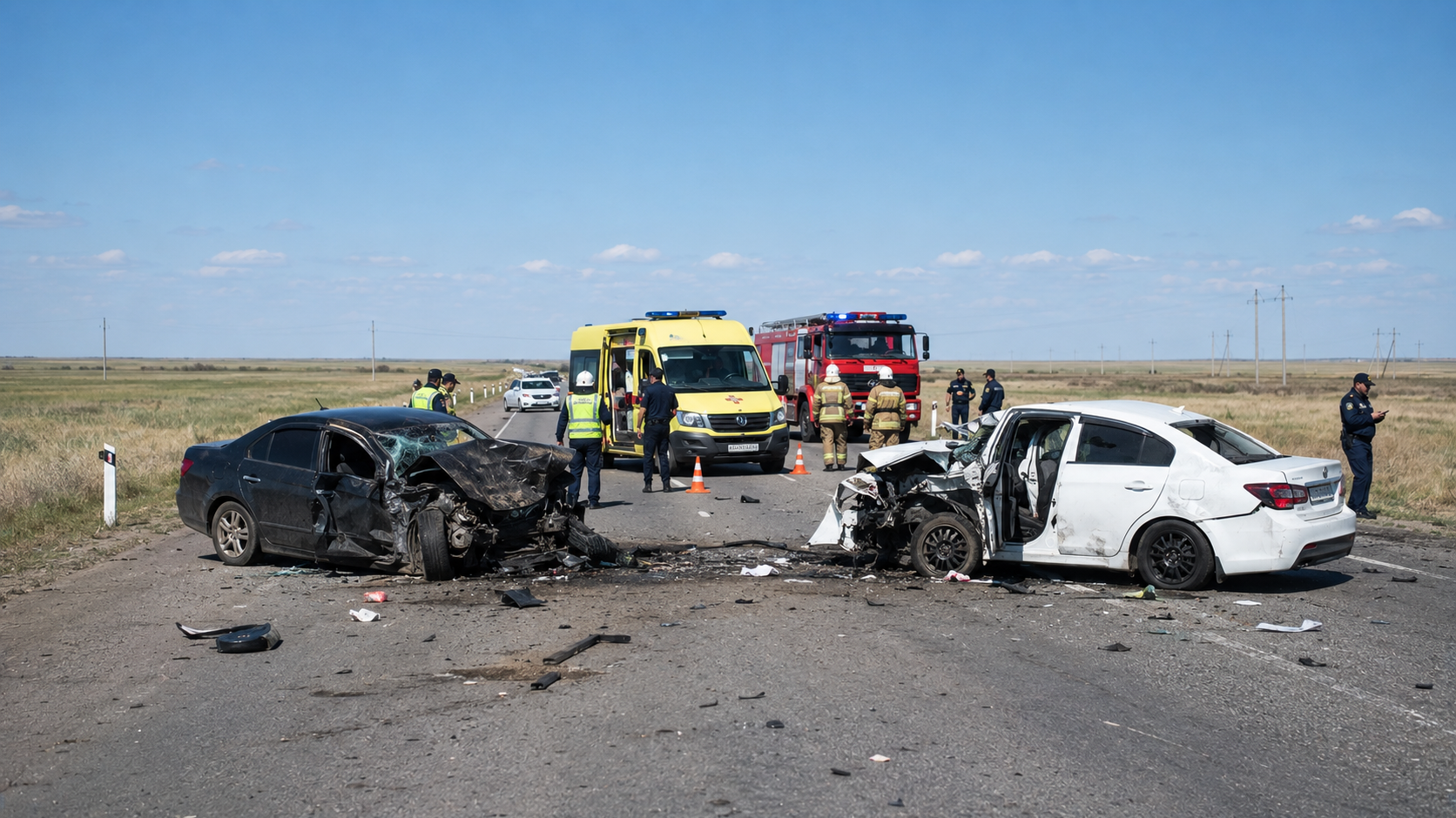 Жетісу облысында екі көлік соқтығысып, алты адам қаза тапты
