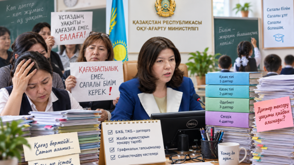 "Қағазбастылық артты": "Жаңашыл министрдің жаңалықтары" ұстаздардың наразылығын тудырды