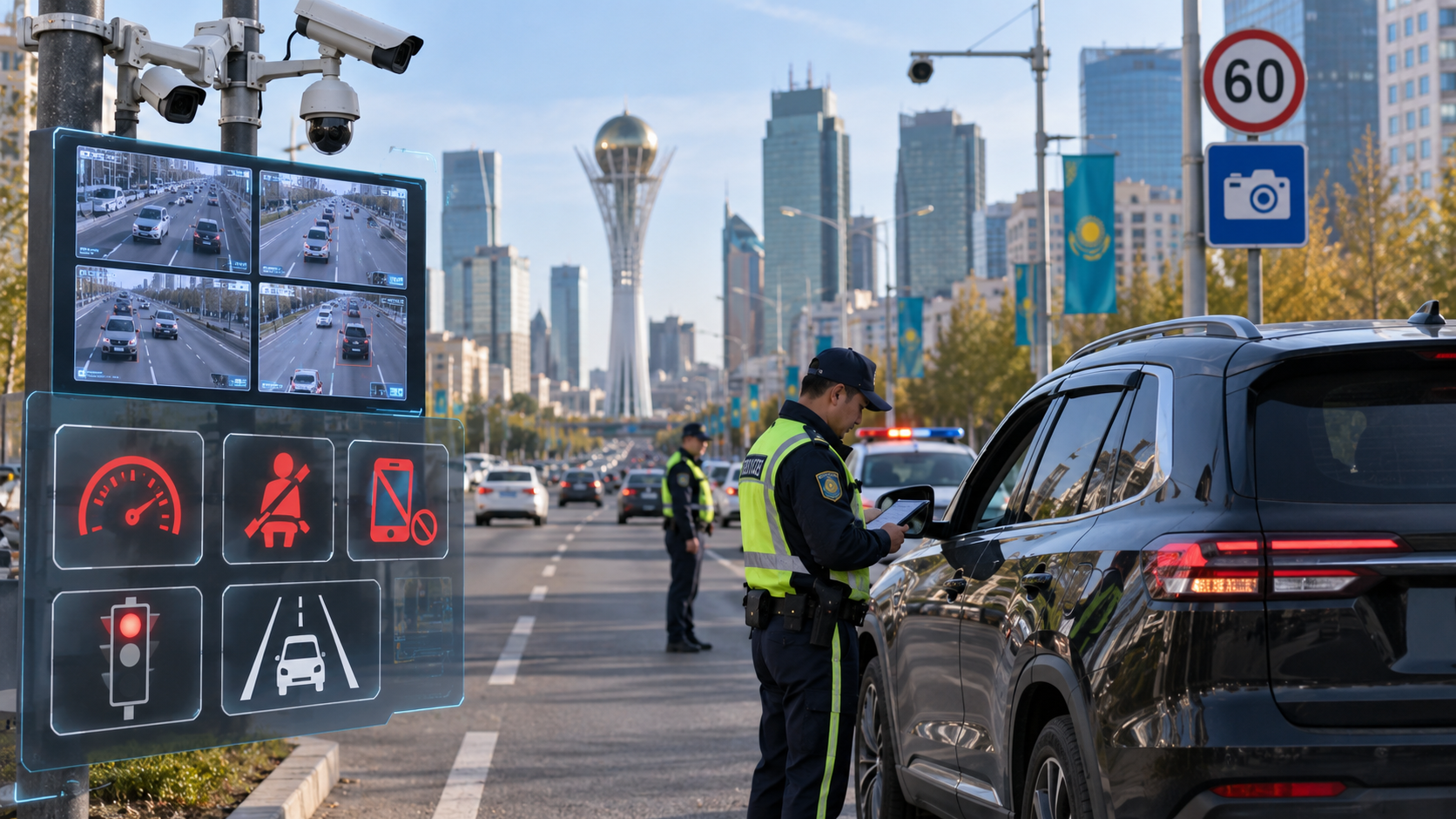 Астанада бір жүргізуші сегіз айда 306 рет жол ережесін бұзған