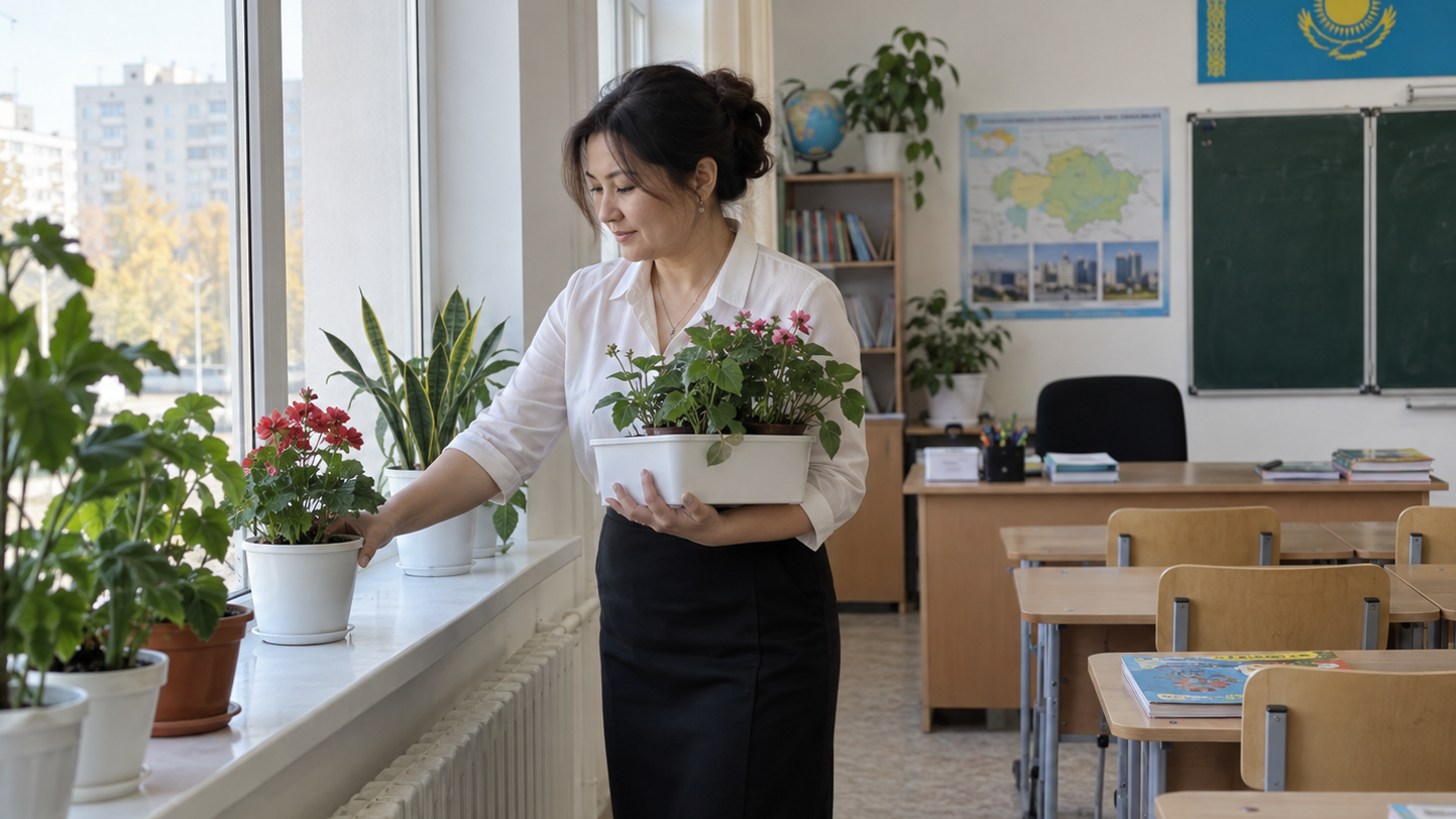 Сыныптағы бөлме гүлдерін алу да мұғалімнің мойнына артылған ба?