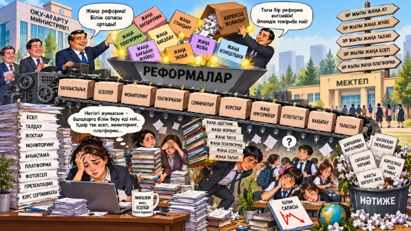 Білім саласындағы бітпейтін реформаларға қатысты өткір үндеу жарияланды